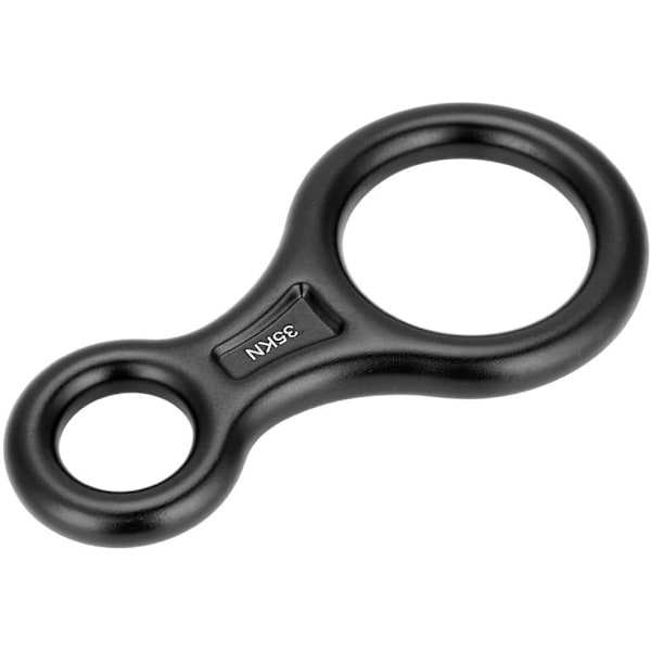 Klatretau-nedstigning, 35KN Figur 8 Tau-nedstigning Rappelleringsring Klatring Redningsutstyr Black