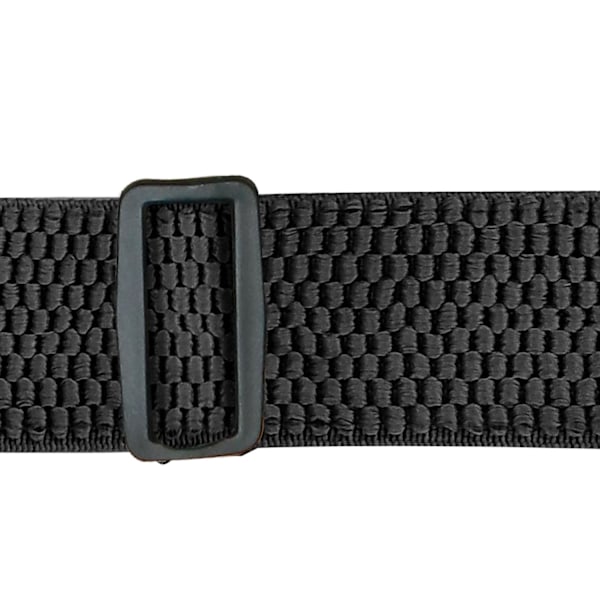 Kraftige svarte bukseseler - 3,8 cm i X-form med plastklips