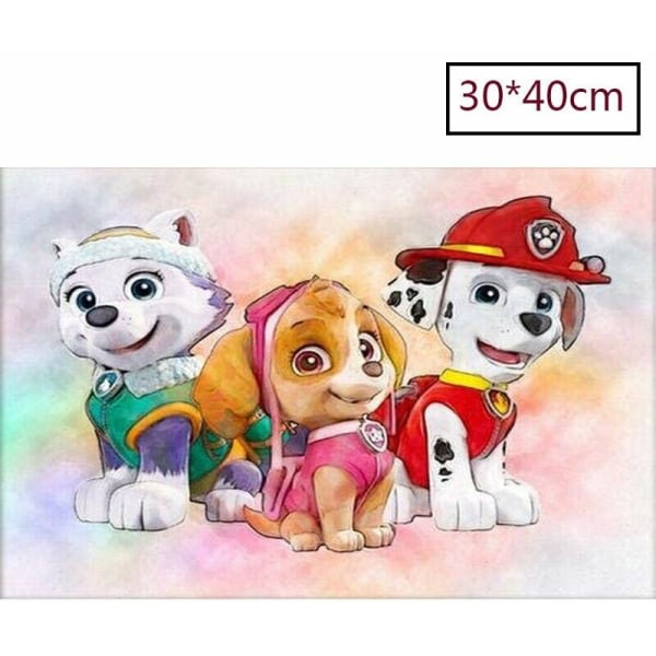 Paw Dog Patrol 5D Diamantmaleri Fuld Drill Crystal Rhinestone Broderi Korssting Håndværk Vægindretning