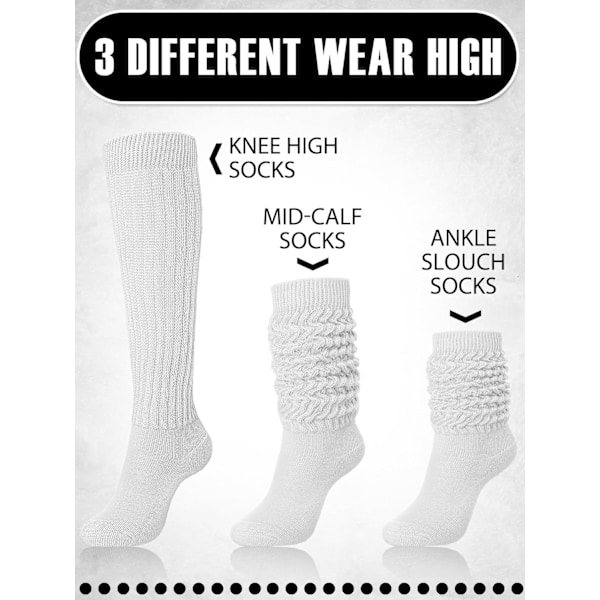 Pairs Slouch Socks för Kvinnor, Flickor, Barn, Staplade Strumpor