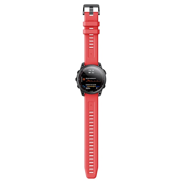 20mm ur rem til Garmin Fenix 7S/6S/6S Pro/5S/5S Plus/Descent Mk2S ur (rød) Rød RED