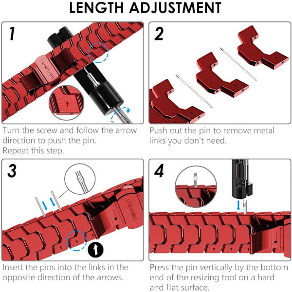 Apple Watch Ultra Armband för Män 49mm 45mm 44mm 42mm Herrar Serie Metallband för iWatch Rostfritt Stål Band Röd/Guld Red/Gold 42/44/45/49mm