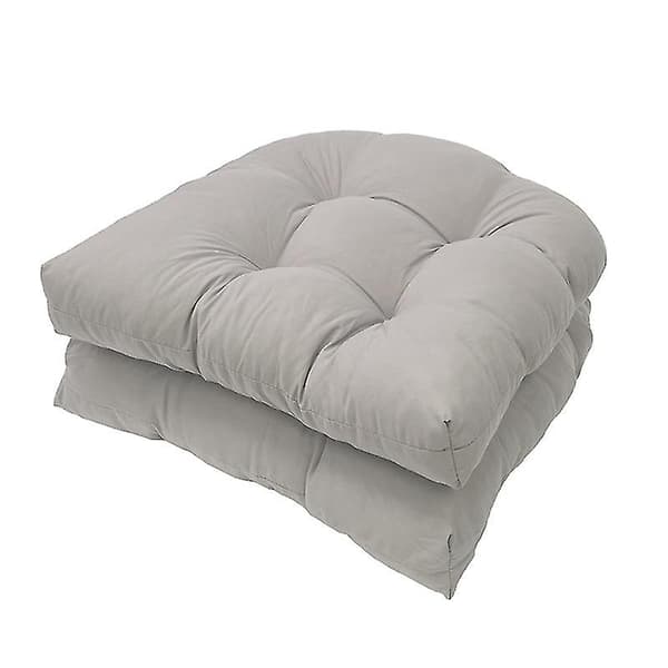 Utekuddar set om 2, golvkuddar för uteplatsmöbler - WELLNGS light gray
