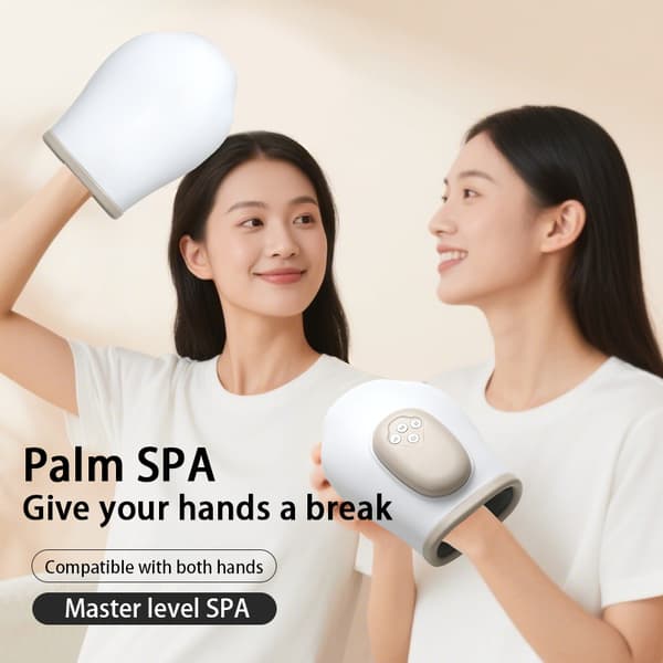 Elektrisk Fingermassager Håndflade- og Fingerlufttrykskompression og Varmeterapi Smart Trådløs Multifunktionel Håndmassager med Hånd