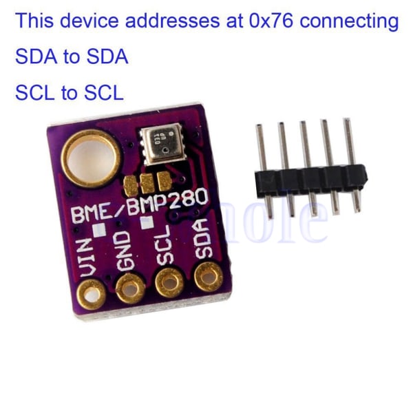 GY-BME280 Temperatur- og fuktighetssensor for barometrisk trykksensor