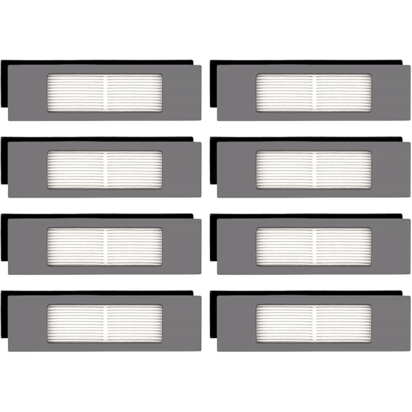 (8 stk.) HEPA-filtre til Ecovacs DEEBOT OZMO 920 950 T8 AIVI Max T9 T5 N5 N7 N8+ N8 Pro Plus DX55 robotstøvsuger, robotstøvsugerfiltersæt