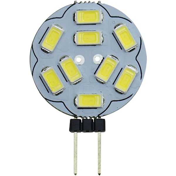 10-pack G4 9 LED SMD 5730 12V AC/DC Dubbelbas Recessbelysning LED-lampor 20W Halogenlampa Ersättning