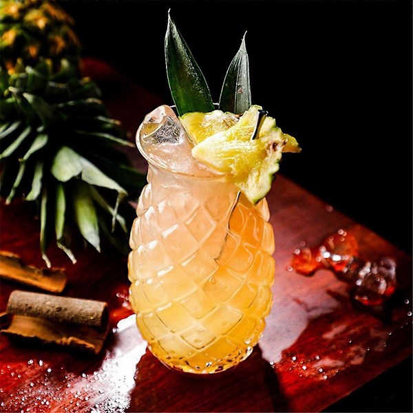 stk. Ananas Cocktailglas Prægede Juiceglas til Cocktails og Drikkevarer _xx Transparent