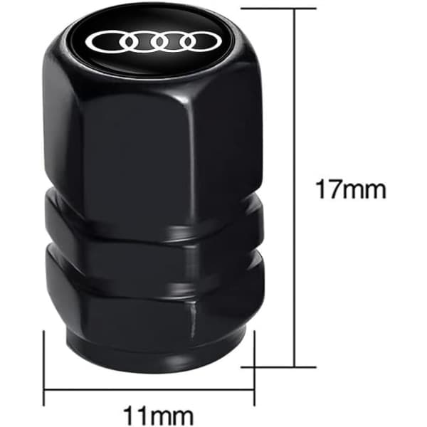 Ventilhetter for bildekk, støvdeksel for Audi A1 A3 RS3 A4 A5 A6 A7 RS7 A8 Q3 Q5 Q