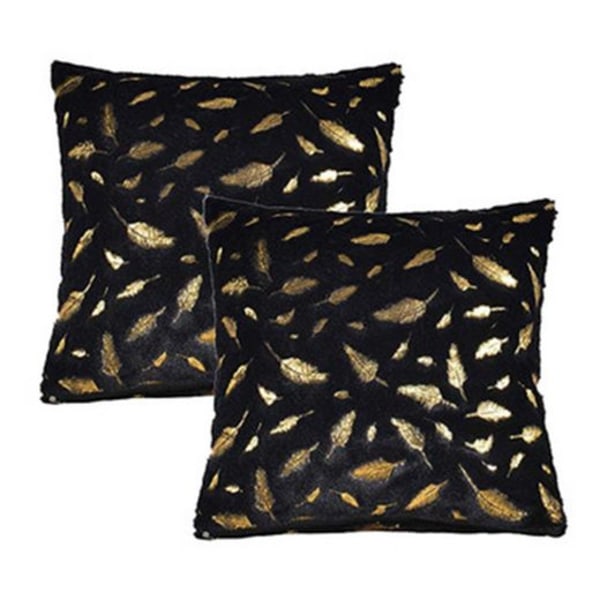 Cover i fjäderplysch , Cover i guldpäls för soffa soffa Hemma Kontorsinredning, 45 x 45 cm, 2 set , Favson (2 stycken)