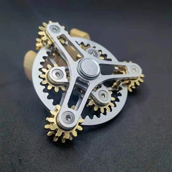Ny Dobbelt Ferris Gear Fidget Spinner Ni-Tands Koblingssystem Hånd Spinner EDC Gear Link Finger Gyroskop Legetøj til Børn Voksne