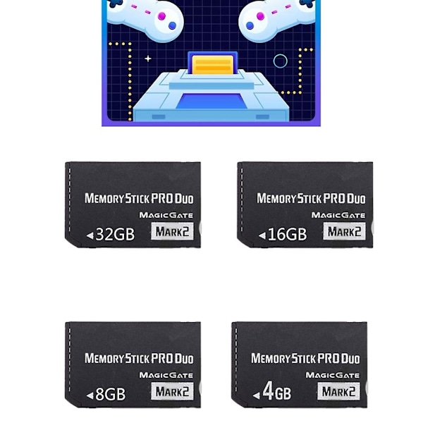 Memory Stick Pro 4gb/8gb/16gb/32gb Ms Pro Duo -muistikorttipeli, jossa on suuri kapasiteetti 8GB