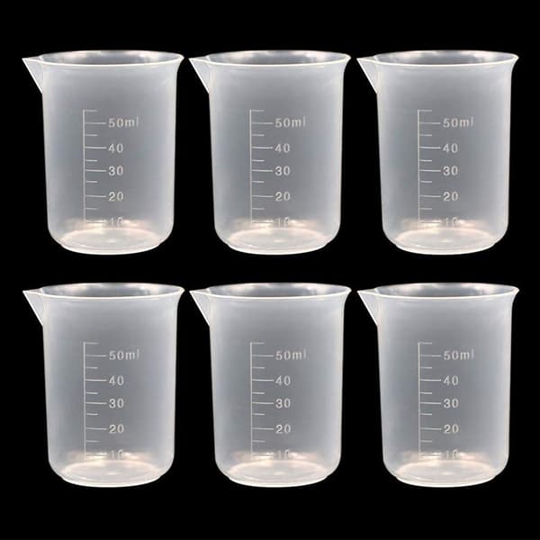 Transparent plastkopp med graderad köksbakning TransparentB 50ml