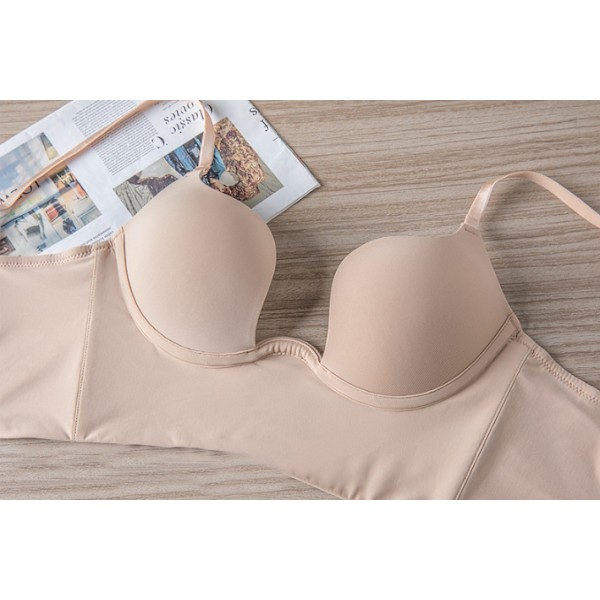 Kvindernes Low Back Bra Deep U Bra Beige Beige M