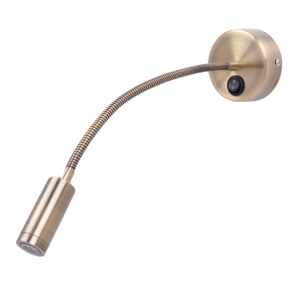 Fleksibel veggleselampe/sengelampe med bryter, 1 * 3 Watt CREE LED, bronse MY-B031 [Energiklasse A+++]