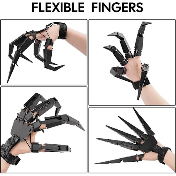 Halloween 3D Leddede Fingre, Fleksible Fingerforlengelser med Realistisk Design, Komfortable å Ta På og Av for Midt