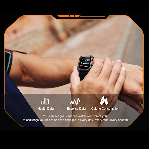 SKMEI Uusi 380mAh Uimakello 1,83 tuuman IP68 Vedenpitävä Askelmittari Bluetooth-puhelu Urheilun Älykello Miehille Androidille ja iOS:lle color 2