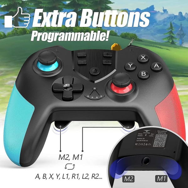 Bluetooth Switch Pro Gamepad för Nintendo Switch-konsol Trådlös Gamepad Videospel PC-spel Joystick-kontroller