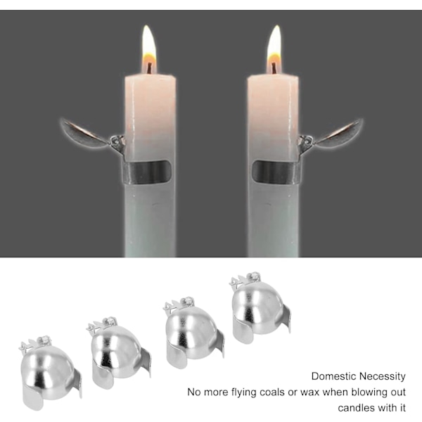 Automatisk ljus släckare 4-pack silvery