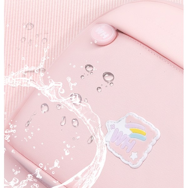 Skolerygsæk til børn, sød æstetisk vandtæt rygsæk pink blå Pink Blue L