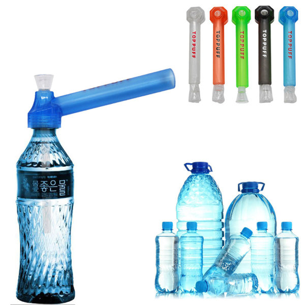 2 i 1 Bärbar Avtagbar Topp Puff Hookah Flask Konverter Vatten Blue