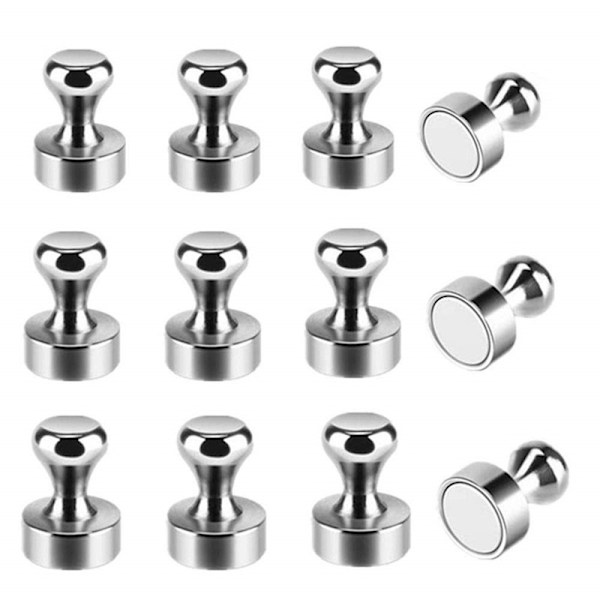 12 kpl Super Vahva Neodyymimagneetti (16*20mm), Suuri Metallikartiomagneetti, Keittiöön, Jääkaappiin, Valkotauluun, Ilmoitustauluun, Toimistoon, Kouluun