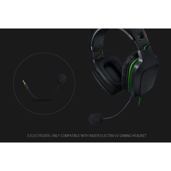Ersättningsmikrofon för spel till Razer Electra V2 Gaming Headset på PS4 PS5 Xbox One PC, avtagbar bommikrofon
