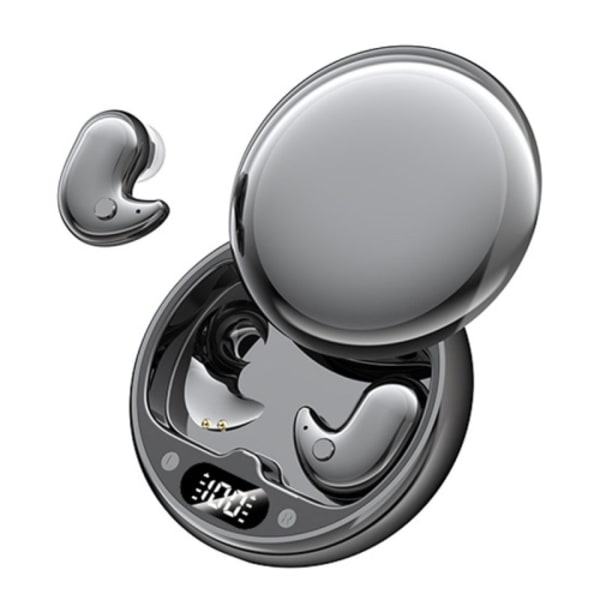 Bluetooth 5.3 Soveørepropper TWS Ekte Trådløse Mini In-Ear Side Sove Løping Sportsørepropper Black