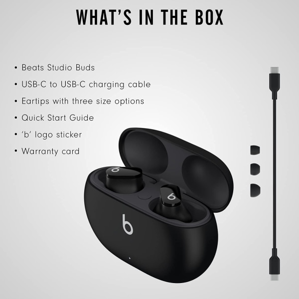 Studio Buds Totally Wireless Noise Cancelling-øretelefoner - sorte (fornyet) black