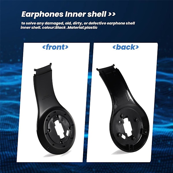 Par Ear Cup Indre Skal Udskiftning til Beats Studio 3.0 Studio 3 Trådløse Hovedtelefoner Reparationsdele Sort