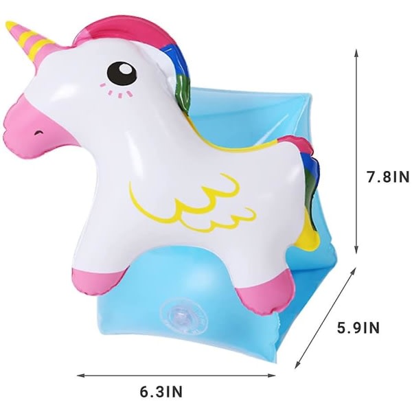 2 sets of armbands, inflatable Unicorn armbands Swimming Aid Boat Kids inflatable arms