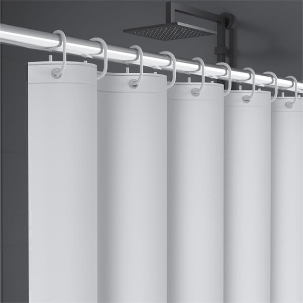 Vattentätt Duschdraperi 120x200 cm Mögelresistent Ljusgrön Med Ringar