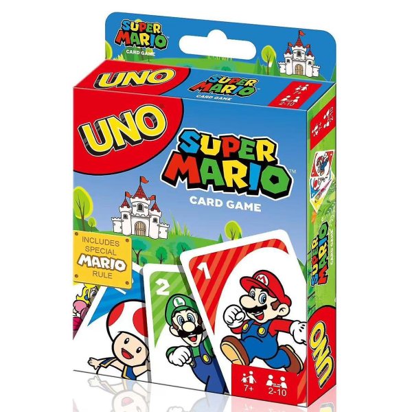 Uno Super Mario kortspil, velegnet til 2-10 spillere Super Mario Bros