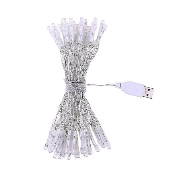 5m 50led USB Fairy Strings Light Bulb Wedding Garland Party Hanging Decor Free Shipping