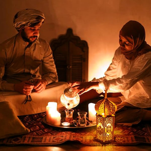 Ramadan-lyhtykoristelu Eid-käsityöt Ramadan-sisustus kotiin, akkukäyttöinen