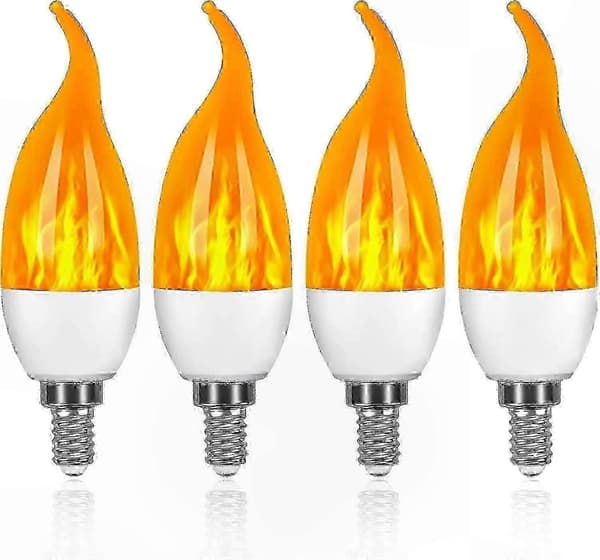 E14 LED-liekkilamppu 3W 3 tilaa koristevalaistus 4 kpl