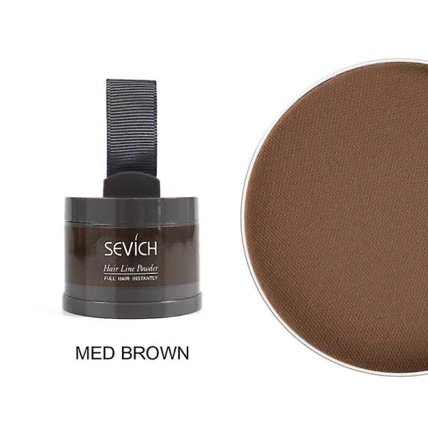 Sevich Waterproof Hair Powder Concealer Root Touch Up Volumizing Cover Up A Medium brown