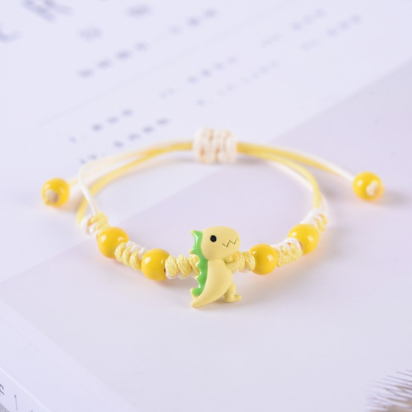 4 unike dinosaur-matchende armbånd i fargerike lykkearmbånd flettet armbånd lykkeønskearmbånd gave til kvinner jenter