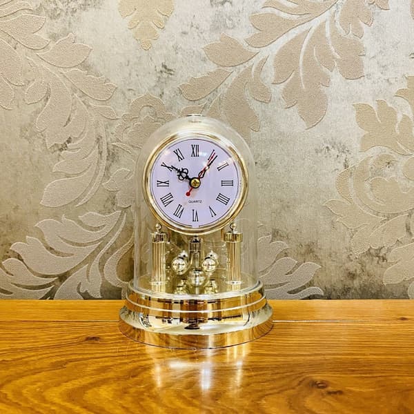 Retroväggklocka, tyst klockställ, klockbas Golden Roman Clock