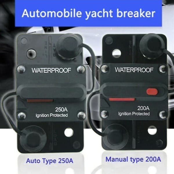 300a Amp Strømbryter Sikring Reset 12-48v Bil Båt Auto Vanntett 50A