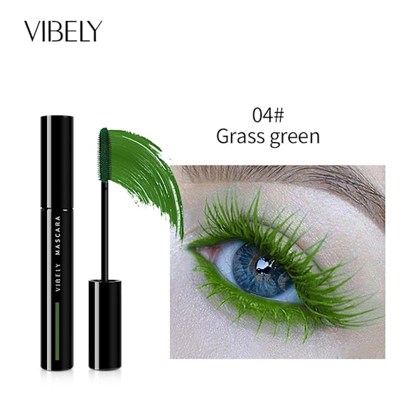 Mascara Color Mascara, tykk og langvarig krølling, ingen flekker, Mascara