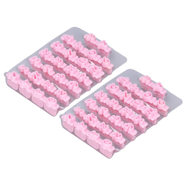 2 Æsker Engelske Bogstavforme Kage Fondant Tryk Stempling Silikoneform Kagedekoration 0.2