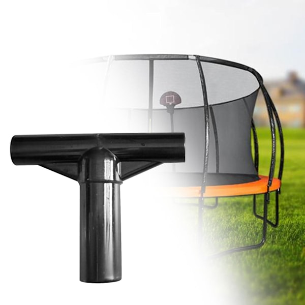 T-format rörhylsa trampolinskydd stolpändar tillbehör T-rör ersättning trampolinstolpskydd för träningsgård Svart Black 8.8cmx7.6cm