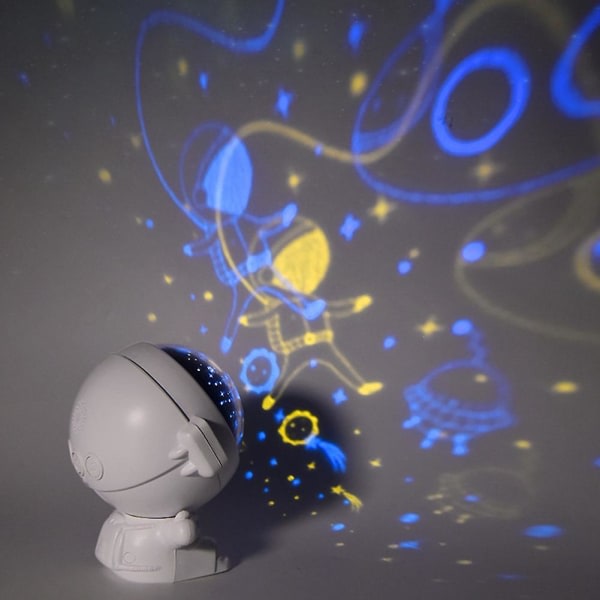 Astronaut Star Galaxy Projector Starry Night Light Romdekorasjon Barn Bursdagsgave Julenig