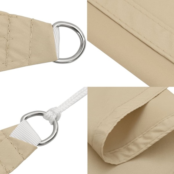 vidaXL Solsejl Oxfordstof trekantet 5x5x5 m beige Beige Beige