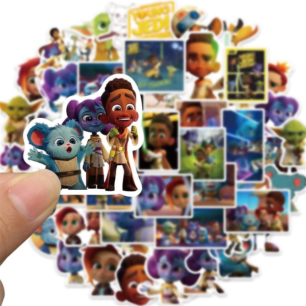 50pcs Cartoon Star Wars: Young Jedi Adventures Stickers For Kids Kawaii Cartoon Animal Character Stickers For Water(young Jedi Adventures)