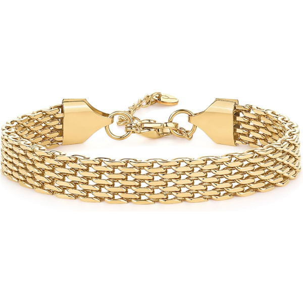 14K Guldförgyllt Chunky Kedja Justerbar Armband för Kvinnor
