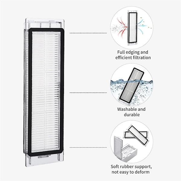 Varaosat pölynimureille S5 Max S6 Pure S6 Maxv - pääsiveltimet, HEPA-suodatin, moppiliina