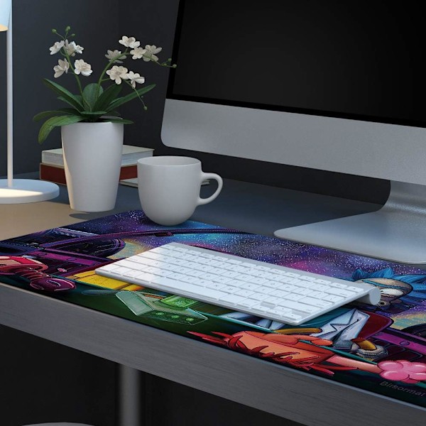 Udvidet Gaming Mousepad, XXL 900x400mm Personlige Mousepads Skridsikker Vandafvisende Gummibund Bordmåtte (90x40 B13rikdrive)