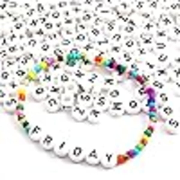 1000 st akrylbokstavspärlor alfabetpärlor för gör-det-själv-halsband armband smycken